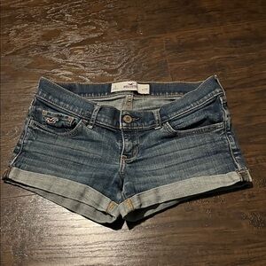 Hollister Women's Dark Blue Jean Shorts